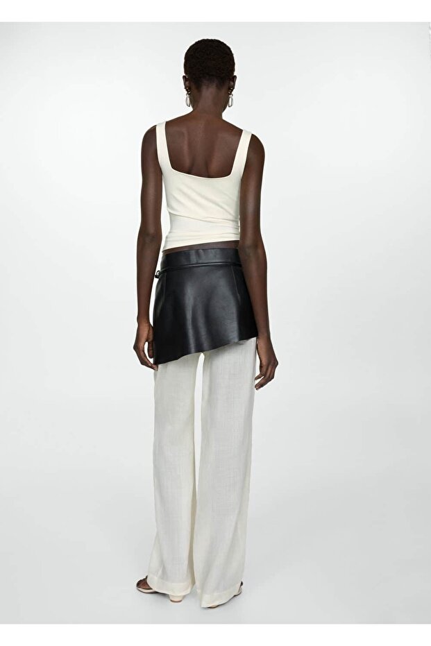 Askılı triko bluz - 4