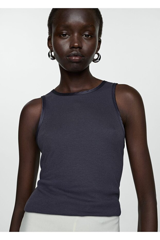 Saten detaylı bluz - 1