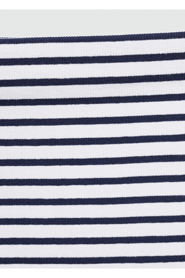 Trägerlose Bluse aus Baumwolle - 6