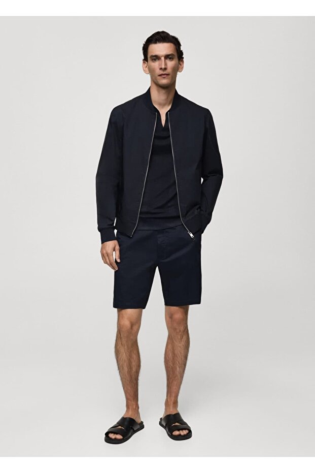 Fermuarlı bomber ceket - 2