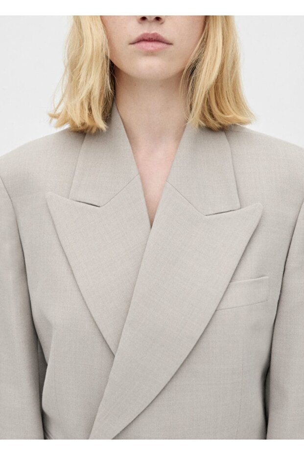 Kruvaze blazer ceket - 5