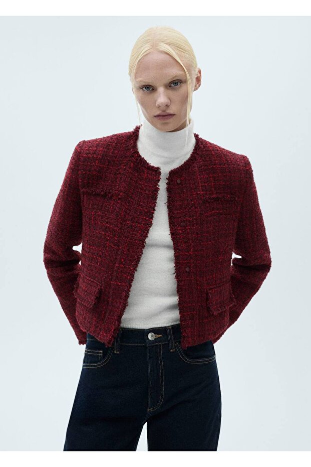 Dikişsiz tüvit ceket - 1