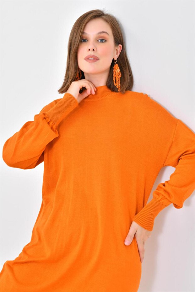 Kadın Basic Tunik Orange 20167 - 5