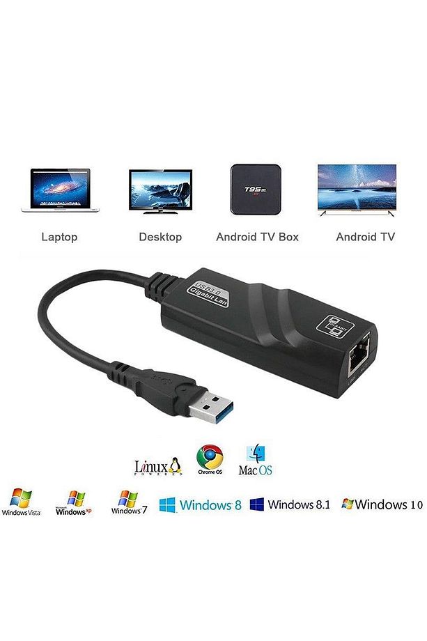 2117 Usb 3.0 To Ethernet Dönüştürücü Çevirici Adaptör Gigabit - 4