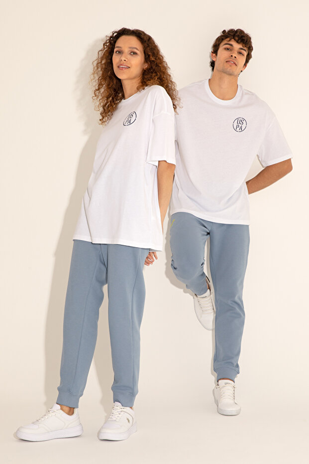 Men's Oversize Fit Crew Neck White T-Shirt 50289283-Vr013