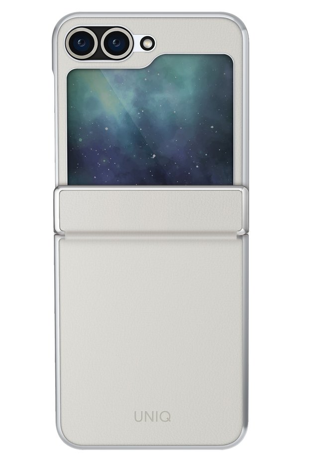 Samsung Galaxy Z Flip 6 Case Ora Series Foldable Leather-Look Metal Frame Cover