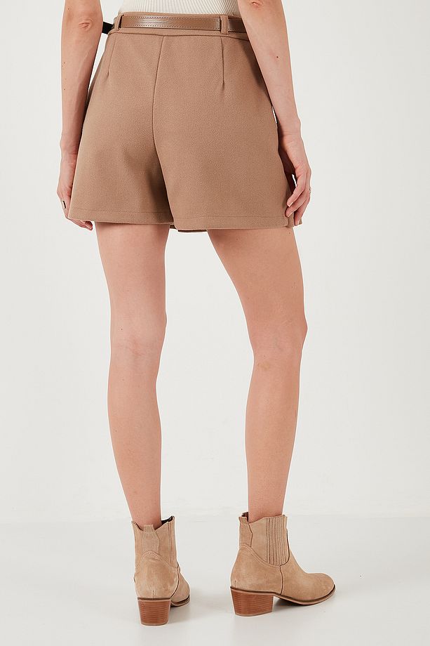 Streç Standart Fit Pileli Kışlık Mini Şort Etek  ŞORT ETEK 611SR00016 - 8