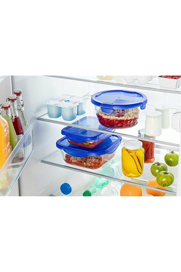 0.8 L Square Storage Container with Lid - 285pg00/7146 - 3