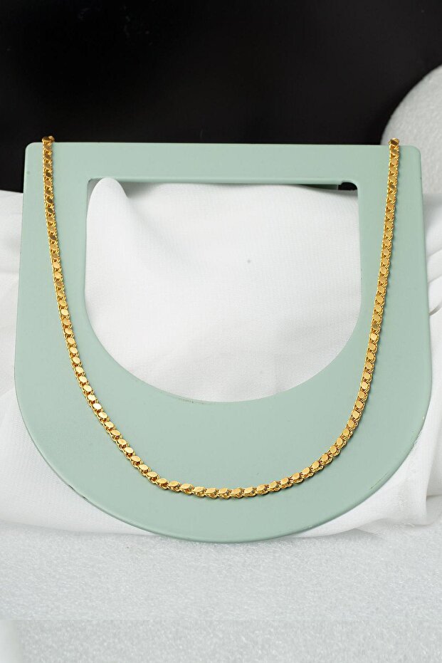 Halep Pullu Altın Zincir - 55 cm - 7