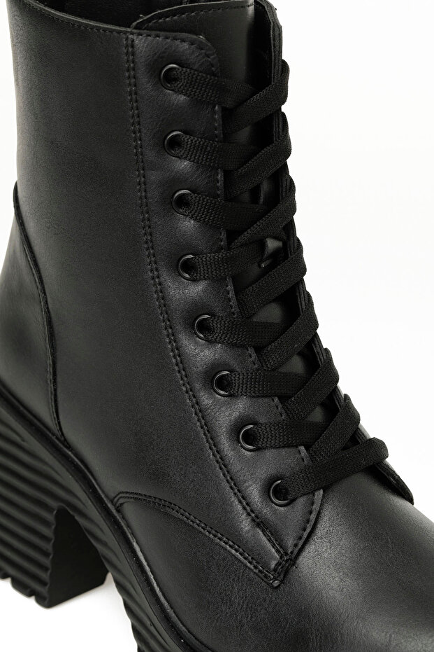 TRX24K-683 4PR Siyah Kadın Topuklu Bot - 7