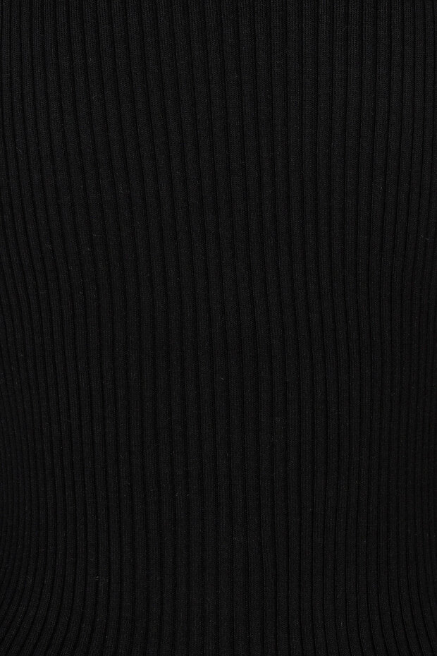 Siyah V Yaka Kolsuz Triko - 4