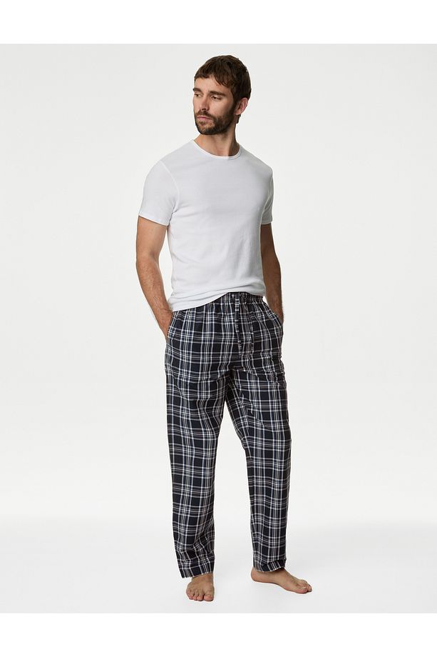Saf Pamuklu 2'li Pijama Altı Seti - 3