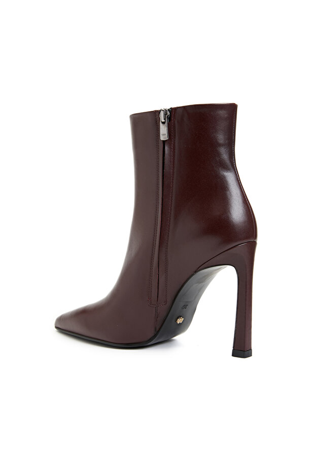 Bordo Kadın Deri Bot - 3