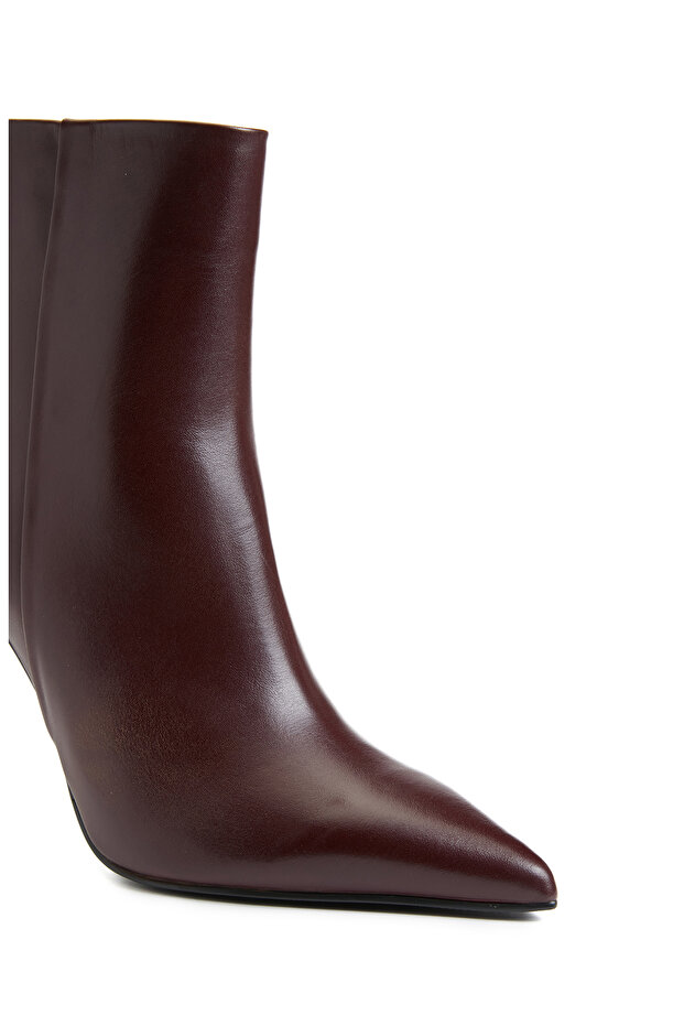 Bordo Kadın Deri Bot - 6