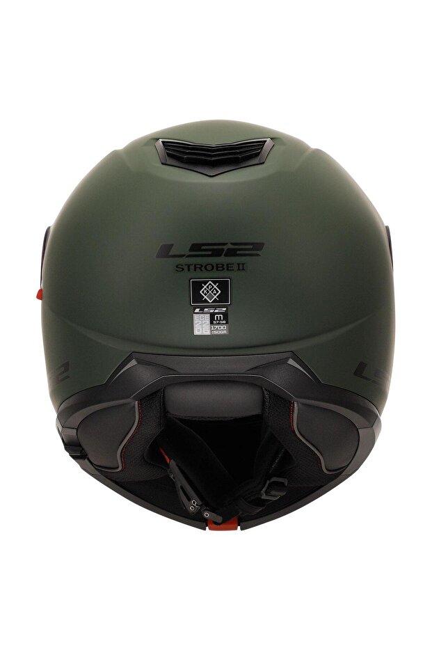 STROBE 2 MAT YEŞİL ÇENE AÇILIR KASK - 3