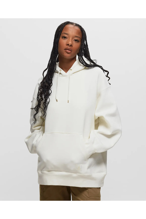 Jordan Flight Fleece Pullover Beyaz Kadın Sweatshirt - 1