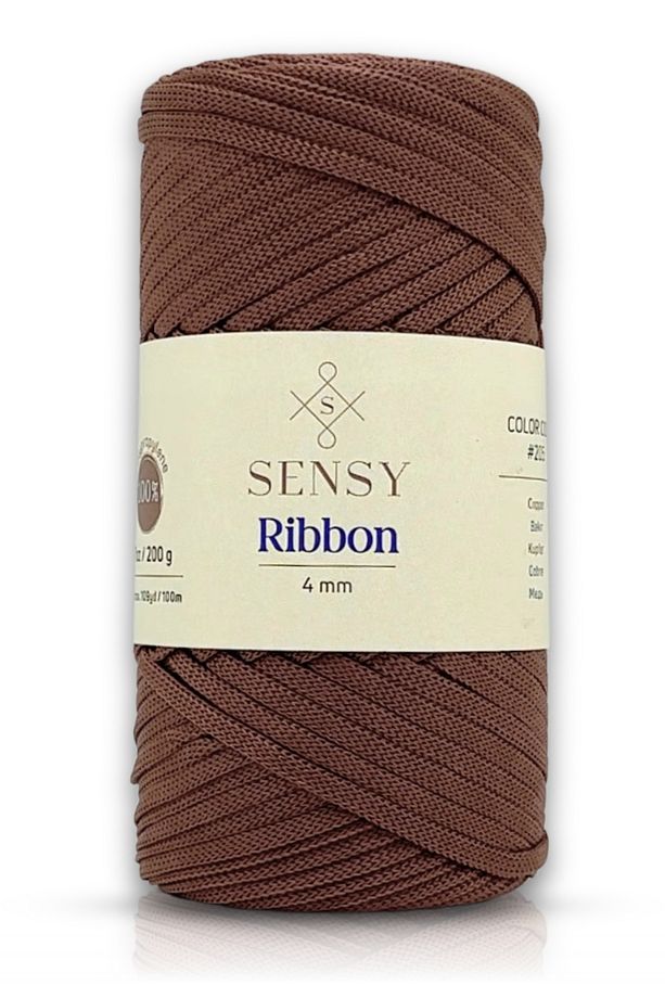 Premium Ribbon Polyester ip 200 gr Polyester Ribbon Makrome İpi Bakır - 1