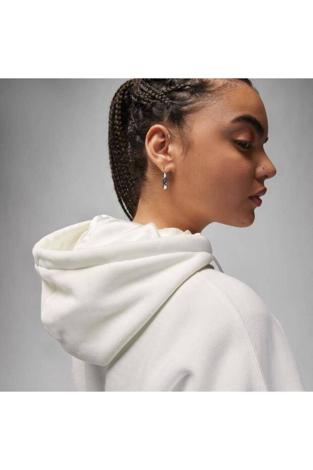 Jordan Flight Fleece Pullover Beyaz Kadın Sweatshirt - 7