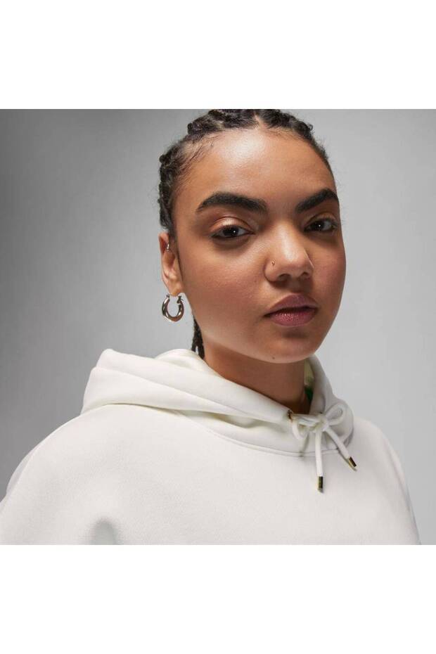 Jordan Flight Fleece Pullover Beyaz Kadın Sweatshirt - 6