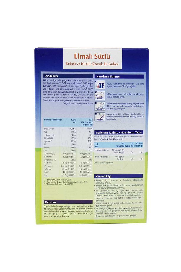 Organik Iyi Geceler Elmalı Sütlü 4 Ay Kaşık Maması 250 gr - 3