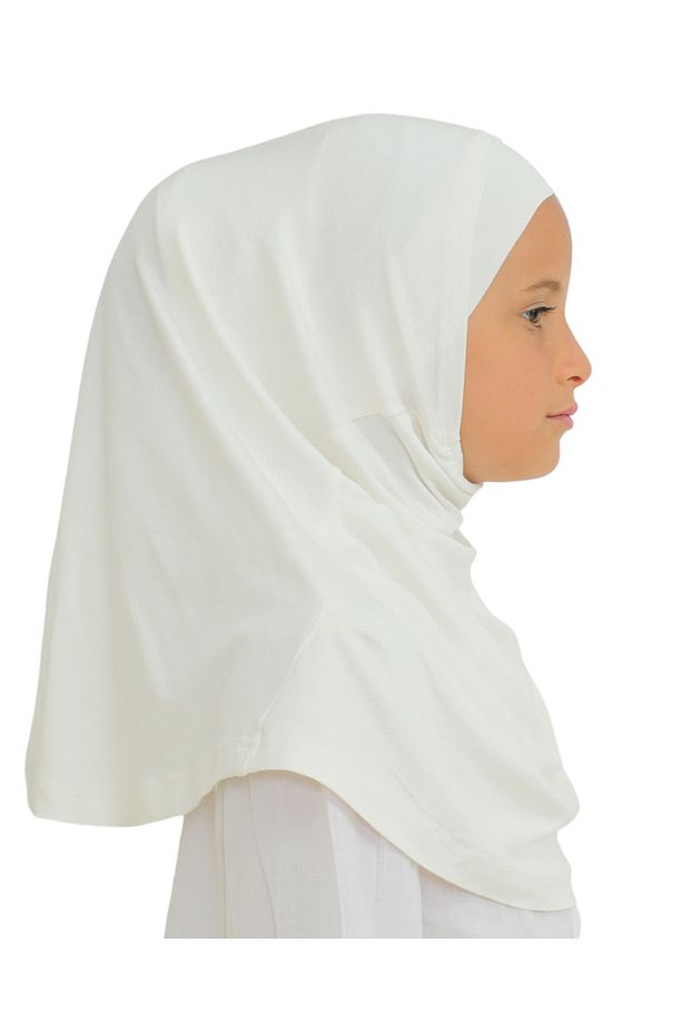 Çocuk Hazır Giyim Başörtüsü Şal Turban Viskon - Krem - 5