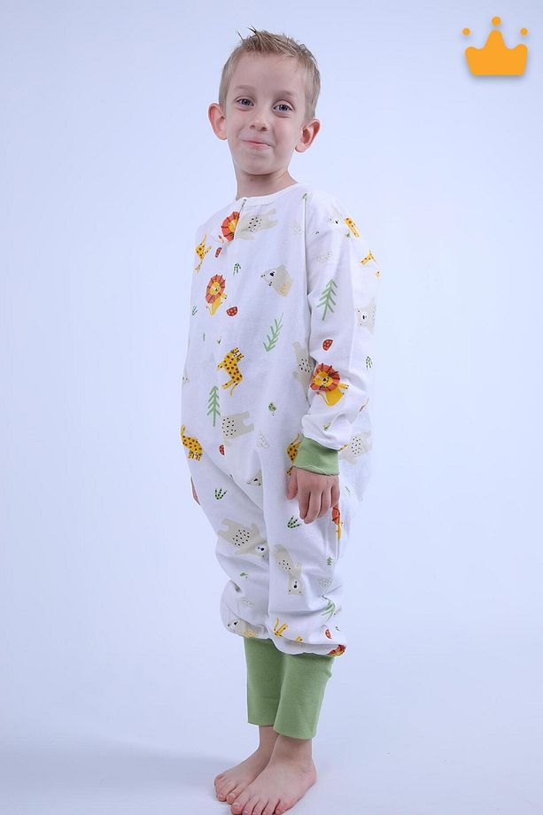 2-8 Yaş 1 Tog Pazen Çocuk Uyku Tulumu Unisex Uzun Kollu Uyku Tulumu - 3