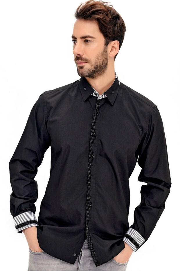 G560 GÖMLEK-SİYAH - 1