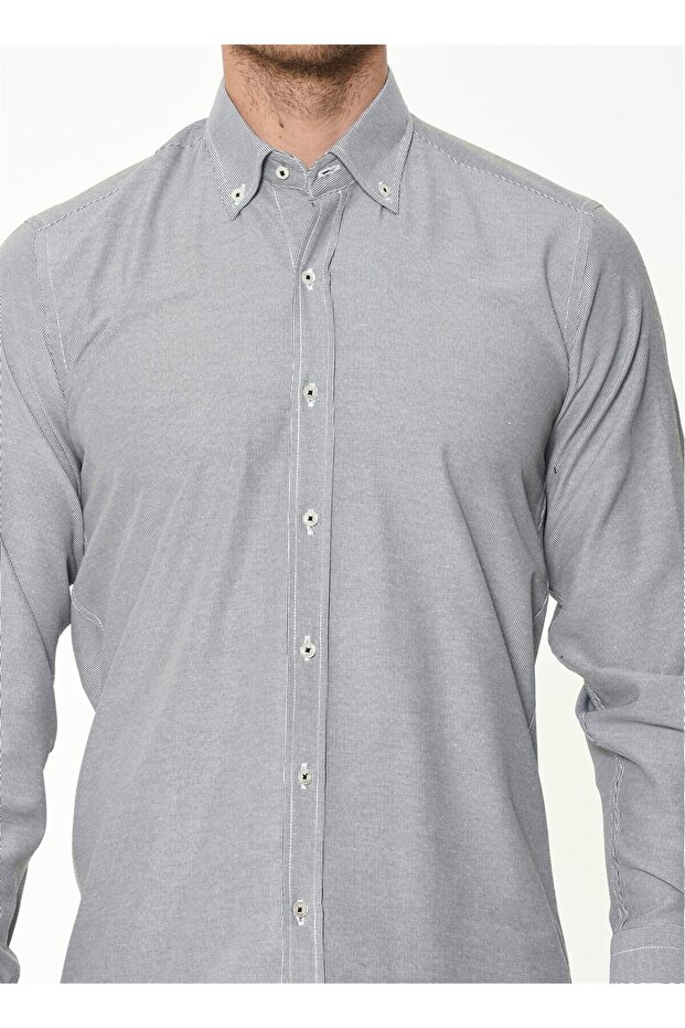 G584 GÖMLEK-LACİVERT - 5