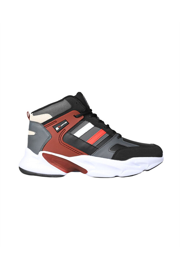 232-1014 Men's Black-Burgundy (40-44) Basketball Shoes
