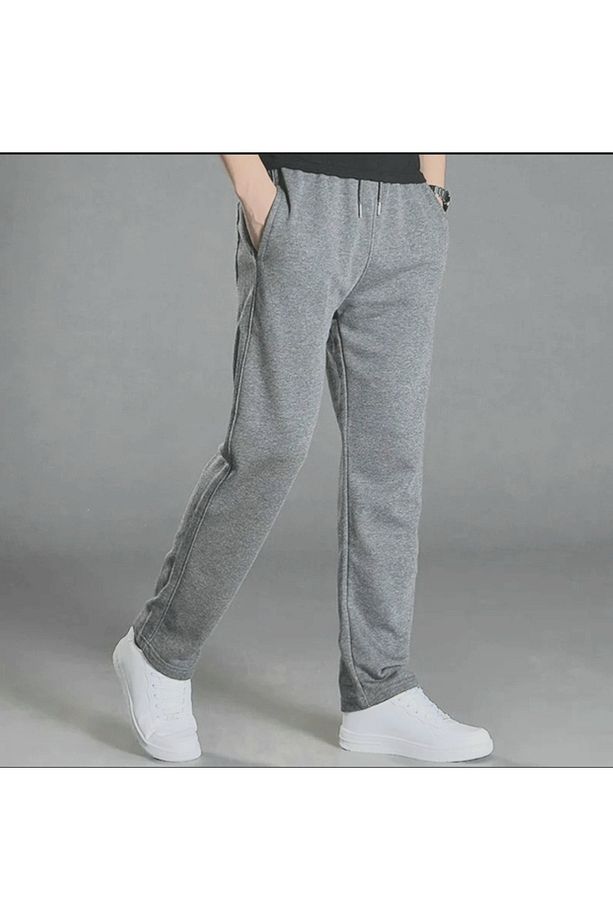 Füme Unisex Mevsimlik Geniş Paça Rahat Kesim Baggy Eşofman Altı - 1