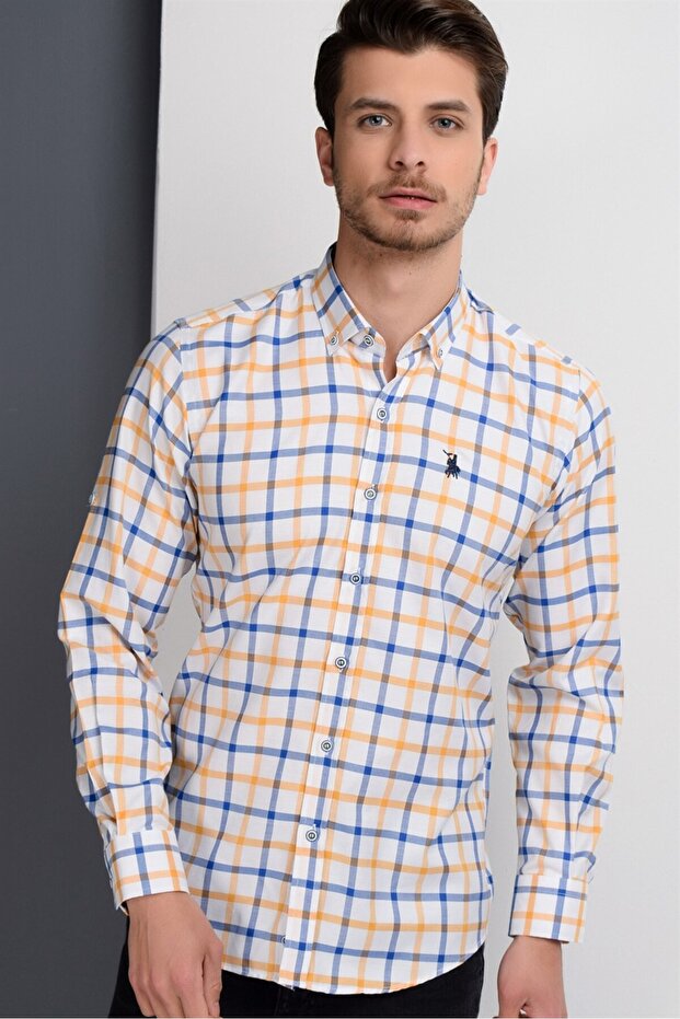 Men's Shirts Long Sleeve Button-Down Collar Breathable Easy-Iron Four Seasons Casual Shirt