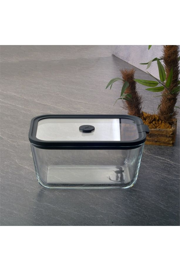 Silikon Cam Kapaklı Saklama Kabı 1400 ml - 1