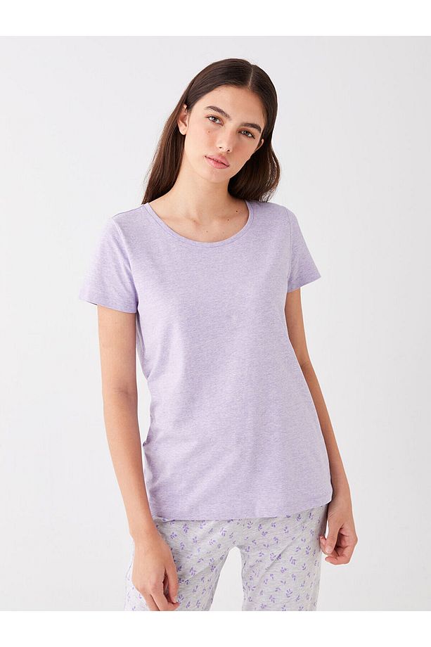 Lcw Bisiklet Yaka Desenli Uzun Kollu Kadın Pijama Takımı - 3