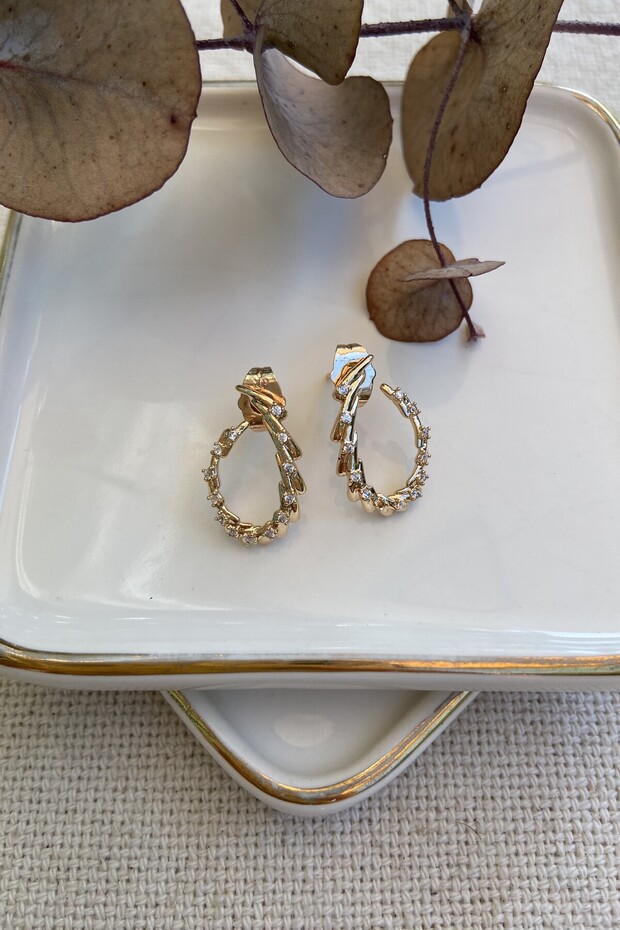 Spiral Wreath Steel Earrings