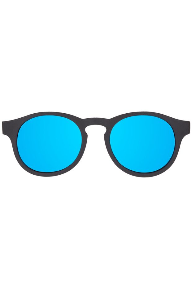 3-5 Years Jet Black Polarized Keyhole Sunglasses