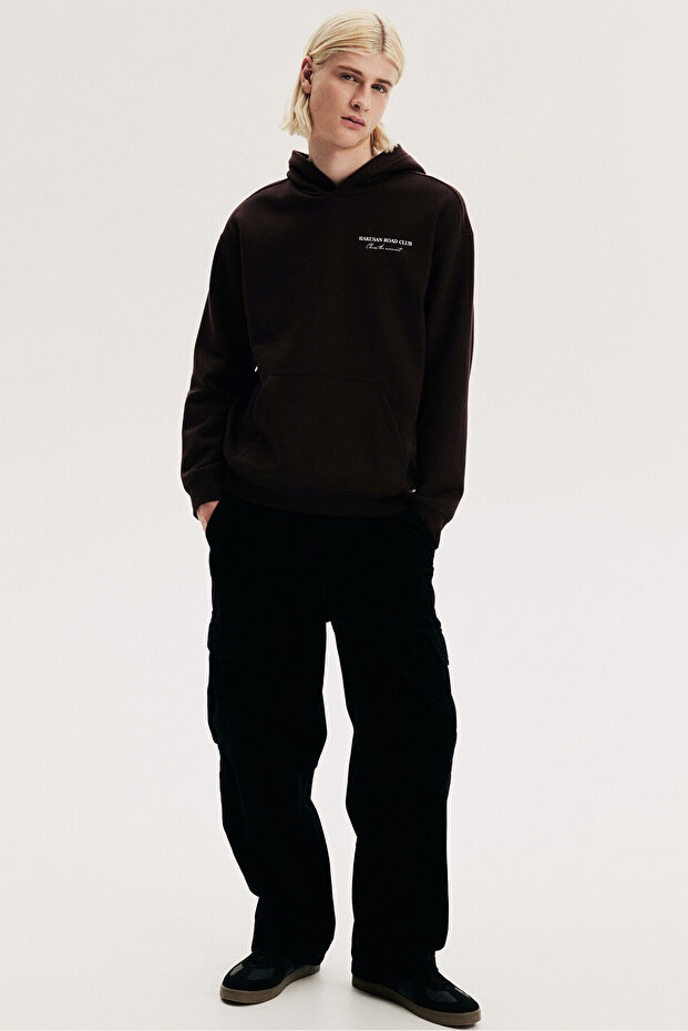 Loose Fit Baskılı Ve Kapüşonlu Üst - 3