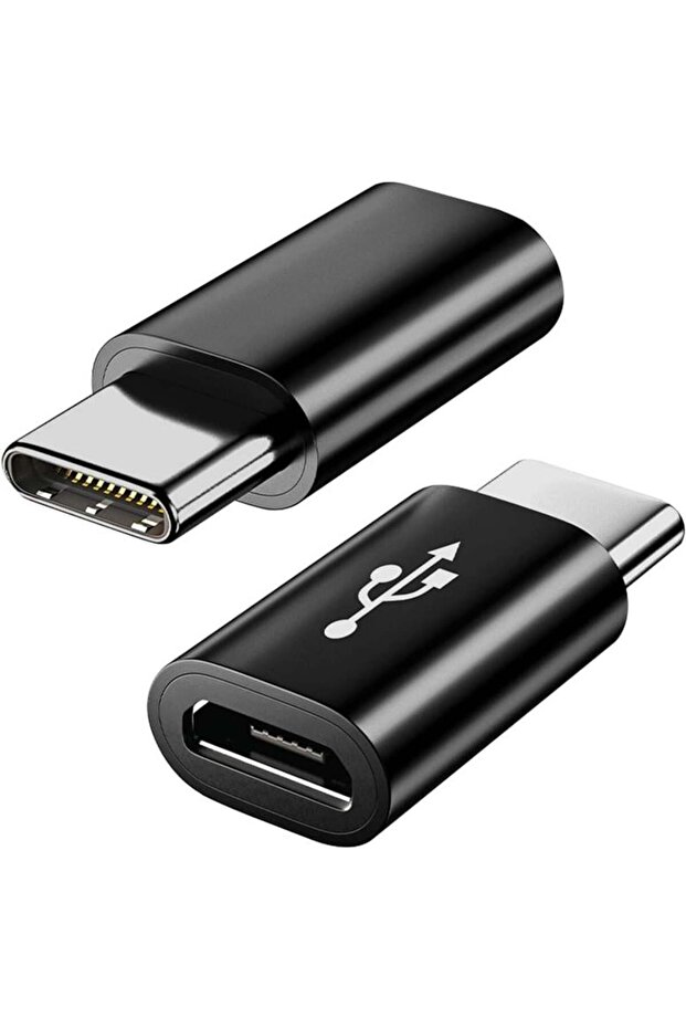 محول USB أسود من النوع C Micro USB