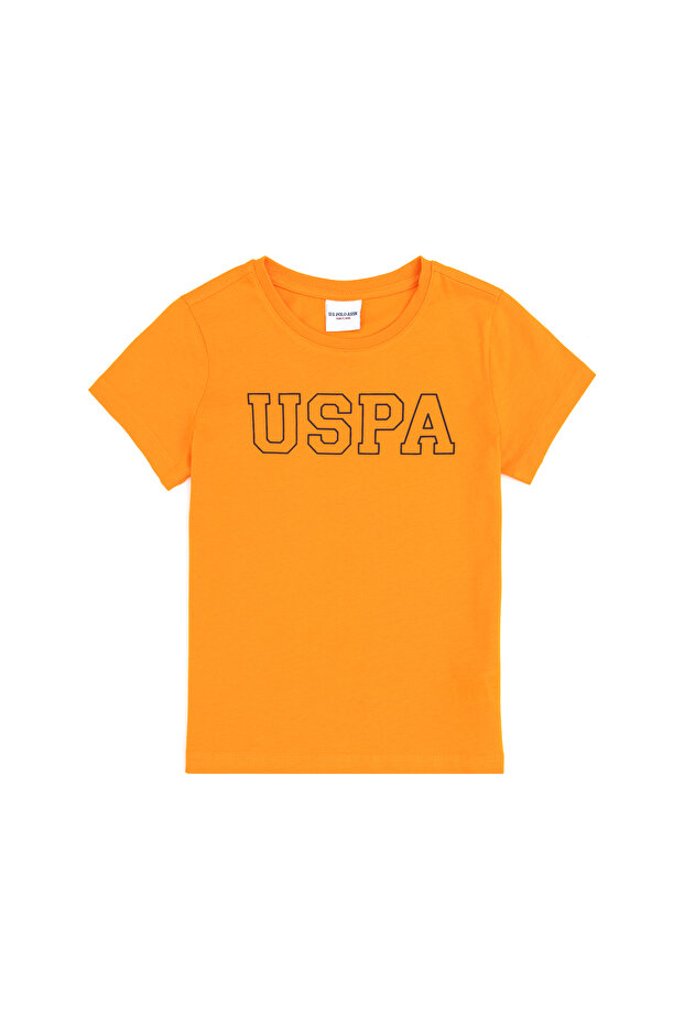 Boy's Orange Basic Crew Neck T-Shirt 50284818 -Vr051