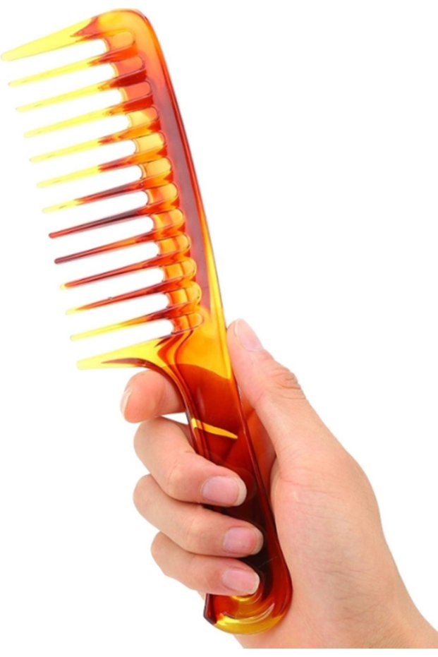 Excellent Wide Toothed Anti-Static Hair Opener Hairdresser Comb Curly Hair Opener Long Lasting Comb