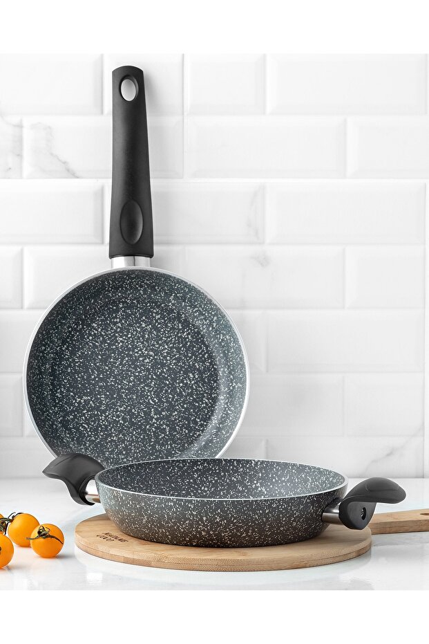 Gordes Granite Look 2 Piece Pan and Sauce Set