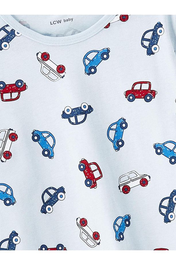 LCW Bisiklet Yaka Baskılı Erkek Bebek Pijama Takımı 2'li - 8