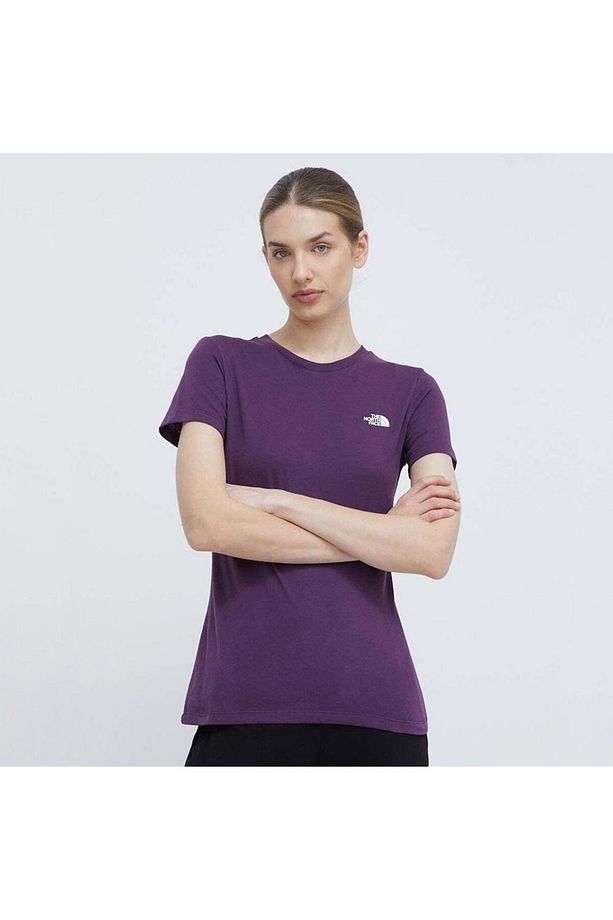 W S/s Simple Dome Slim Tee Kadın Tişört Nf0a87nhv6v1 - 1