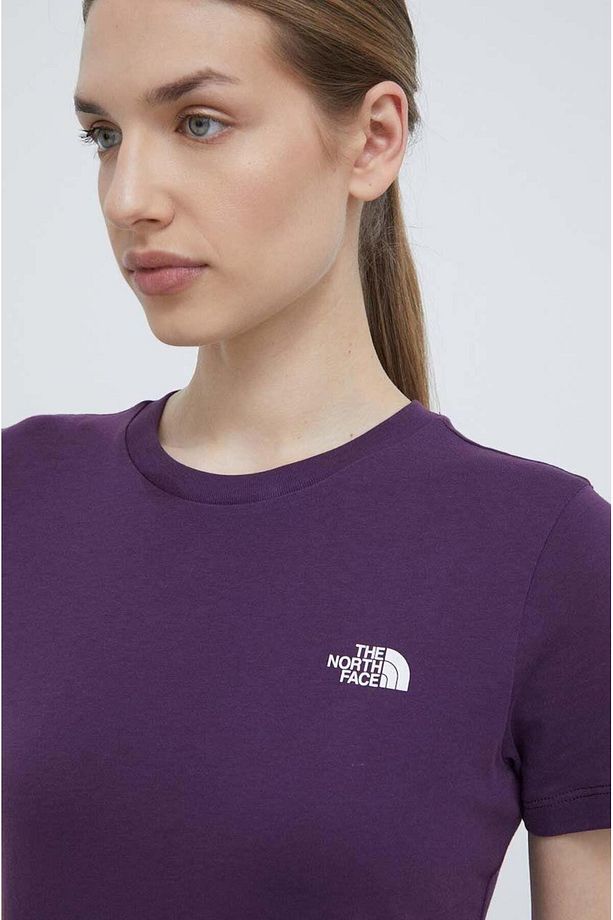 W S/s Simple Dome Slim Tee Kadın Tişört Nf0a87nhv6v1 - 3