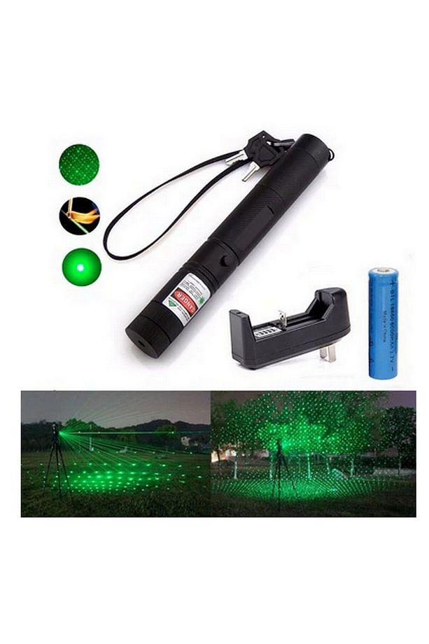 Yeşil Lazer Turbo Işın Şarjlı Yeşil Şarjlı Lazer Işaret Lazeri Pointer Işaretleme Lazer Kalem Lazer - 3