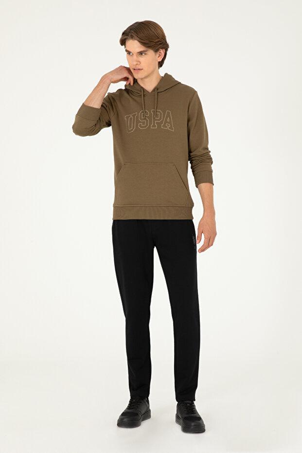 Black Slim Fit Men's Sweatpants - Straight Leg 50289055 -Vr046