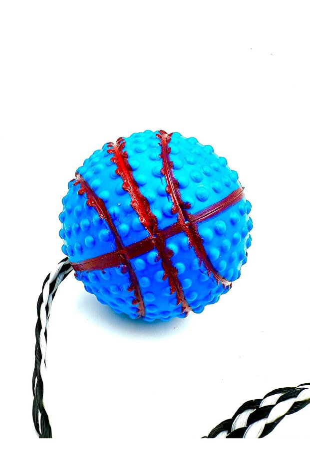 Basketball Ball Model Dog Training Ball Toy with Bell and String
