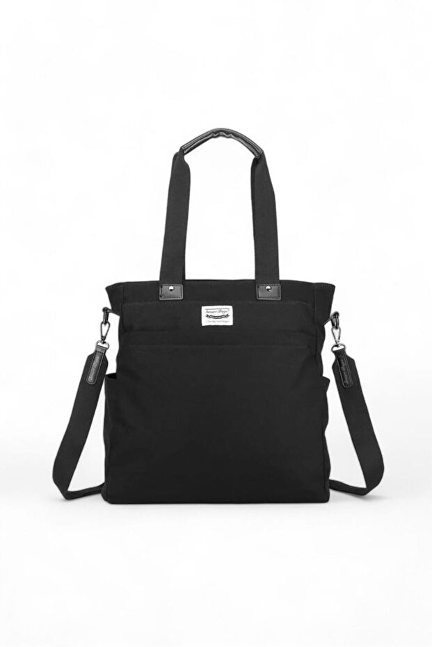 Canvas Black Women's Shoulder Bag Smk Kn-1309
