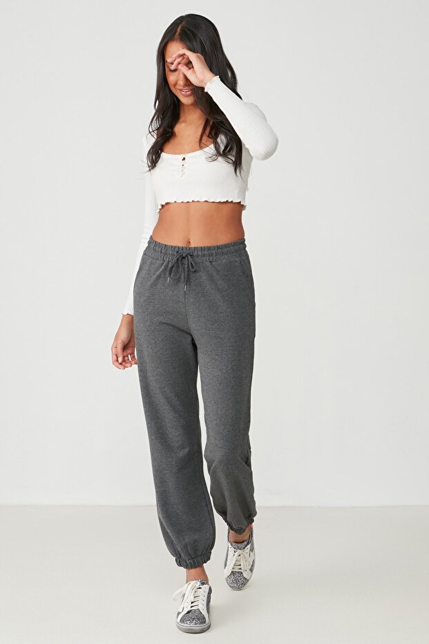 بنطال رياضي مطاطي من Jogger 737 أنثراسايت