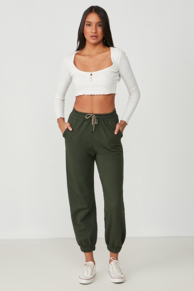 Jogger Elastic Sports Sweatpants 737 Khaki
