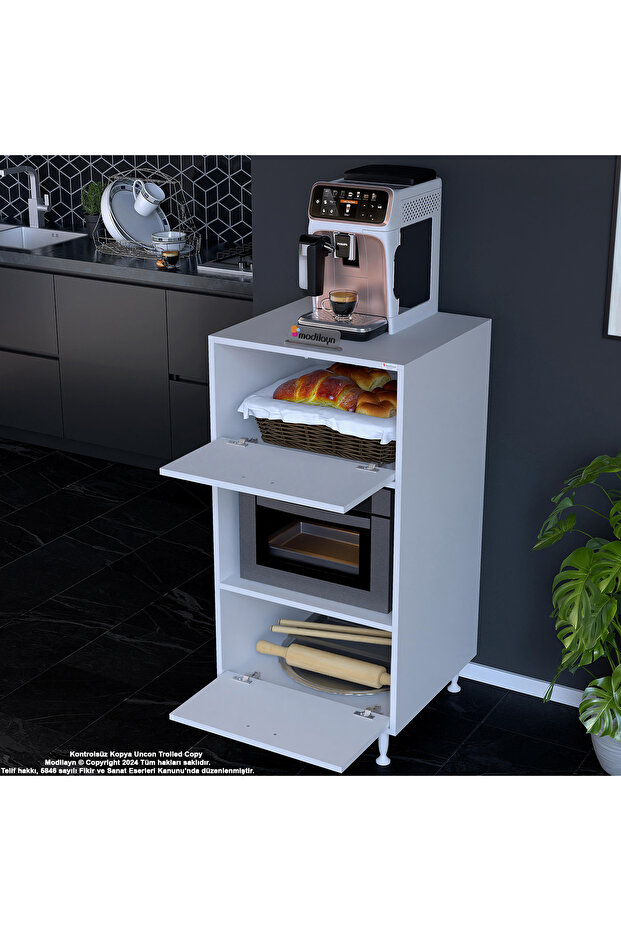 SİLVA 59,6 x 119,2 x 56 cm Çift Kapaklı Ankastre Fırın ve Mutfak Dolabı - 4